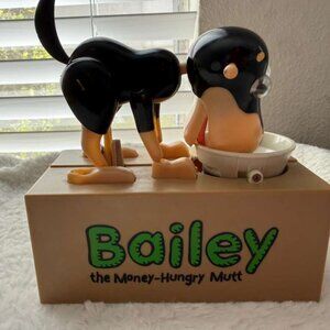Interactive Bailey the Money-Hungry Mutt - Mechanical Dog Bank - Works!